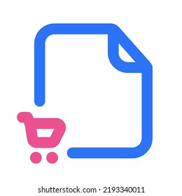 Cart Files Icon Two Tone Color