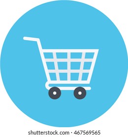 cart  flat circle icon
