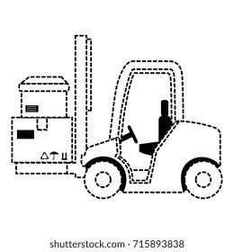 cart forklift with boxes