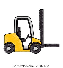 cart forklift isolated icon