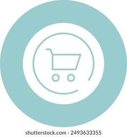 Cart Glyph Circle Vector Icon Design