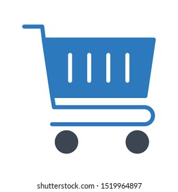 cart glyph colour line vector icon