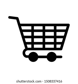 cart glyph flat vector icon