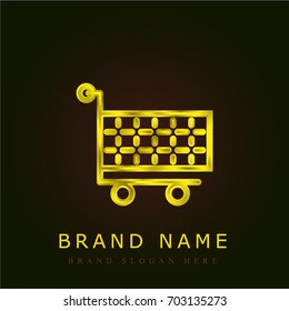 Cart golden metallic logo