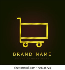 Cart golden metallic logo
