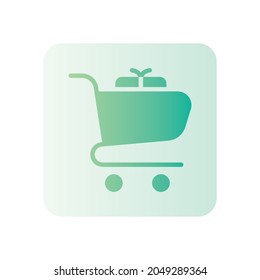 cart gradient icon isolated on white background
