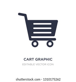 cart graphic icon on white background. Simple element illustration from Food concept. cart graphic icon symbol design.