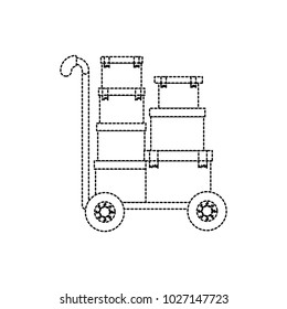 cart handle with pile boxes delivery service