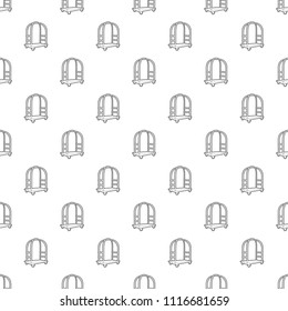 Cart in hotel pattern vector seamless repeating for any web design