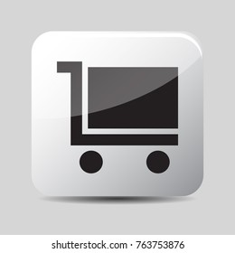 cart icon 3d, for Internet icon and application icon. Vector eps 10.