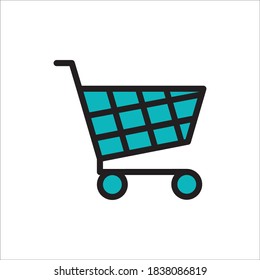 Cart Icon Color Design Vector Template Illustration