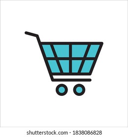 Cart Icon Color Design Vector Template Illustration