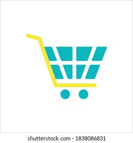 Cart Icon Color Design Vector Template Illustration