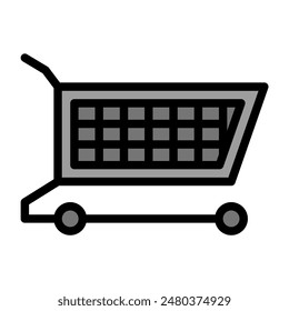 cart icon color or logo illustration outline black style