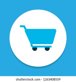 Cart icon colored symbol. Premium quality isolated shopping trolley element in trendy style.