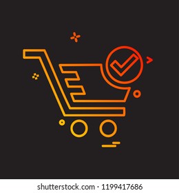 Cart icon design vector