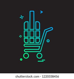 Cart icon design vector