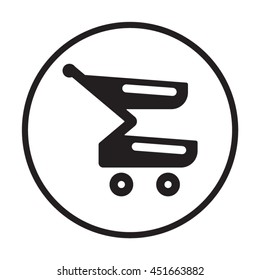  Cart  icon. Flat design.
