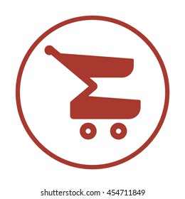  Cart  icon. Flat design.