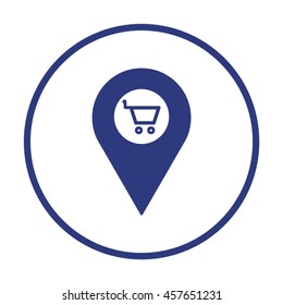  Cart  icon. Flat design.