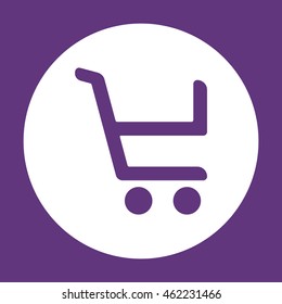  Cart  icon. Flat design.