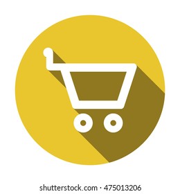   Cart  icon. Flat design.