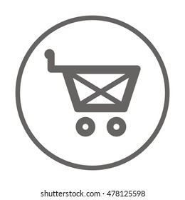   Cart  icon. Flat design.