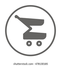  Cart  icon. Flat design.