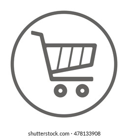  Cart  icon. Flat design.