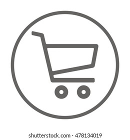  Cart  icon. Flat design.