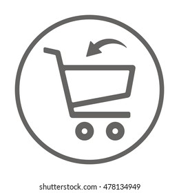  Cart  icon. Flat design.