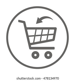  Cart  icon. Flat design.