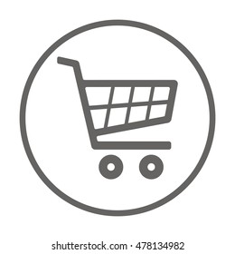  Cart  icon. Flat design.