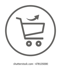  Cart  icon. Flat design.