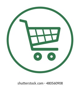  Cart  icon. Flat design.