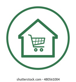  Cart  icon. Flat design.
