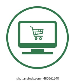  Cart  icon. Flat design.