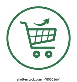 Cart  icon. Flat design.