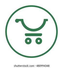  Cart  icon. Flat design.
