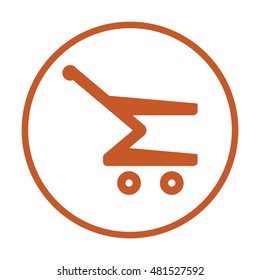   Cart  icon. Flat design.