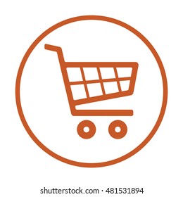  Cart  icon. Flat design.