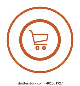  Cart  icon. Flat design.