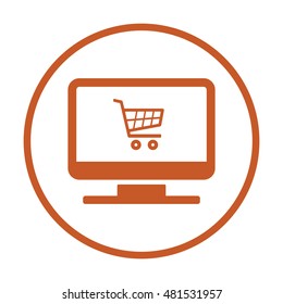  Cart  icon. Flat design.