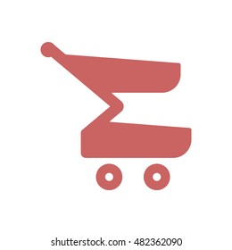 Cart  icon. Flat design.