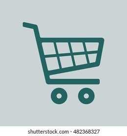  Cart  icon. Flat design.