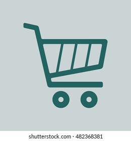  Cart  icon. Flat design.