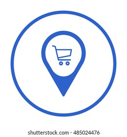 Cart  icon. Flat design.