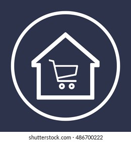  Cart  icon. Flat design.