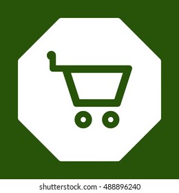   Cart  icon. Flat design.