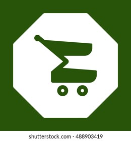  Cart  icon. Flat design.